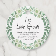 愛がユーカリの葉を育ててくれてありがとう結婚。