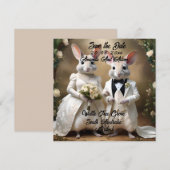 愛が下に跳ね降りる:ビルビー結婚のお祝い セーブザデート (正面/裏面)