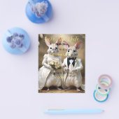 愛が下に跳ね降りる:ビルビー結婚のお祝い チラシ (シングル)