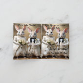 愛が下に跳ね降りる：ビルビー結婚のお祝い ノートカード (内部)