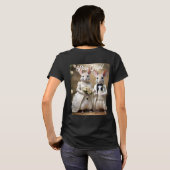 愛が下に跳ね降りる：ビルビー結婚のお祝い Tシャツ (裏面フル)