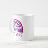 愛が両性虹を獲得 コーヒーマグカップ (正面左)
