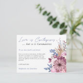 愛が伝わるウェディング 延期のお知らせ COVID フラワーズ 案内ポストカード (スタンド正面)