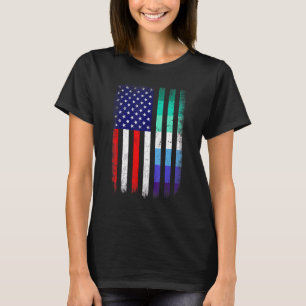 愛が勝つゲイメンズプライドアメリカ国旗Lgbt Prid Tシャツ
