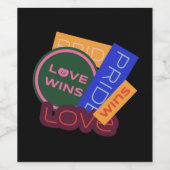 愛が勝つ。プライドプライド勝利LGBT+プライド ワインラベル (シングルラベル)