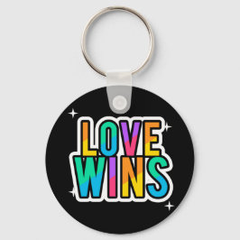 愛が勝つ。LGBTQ+プライド。虹。 キーホルダー