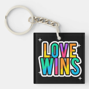 愛が勝つ。LGBTQ+プライド。虹。 キーホルダー
