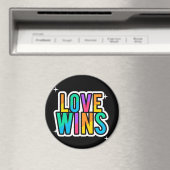 愛が勝つ。LGBTQ+プライド。虹。 マグネット (インサイチュ (食洗機))