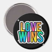 愛が勝つ。LGBTQ+プライド。虹。 マグネット (正面/裏面)