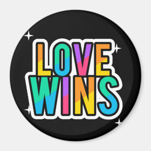愛が勝つ。LGBTQ+プライド。虹。 マグネット