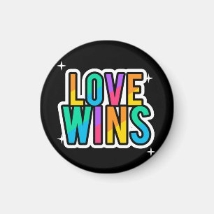 愛が勝つ。LGBTQ+プライド。虹。 マグネット