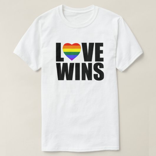 愛が勝つ！#LOVEWINS 祝結婚平等！ Tシャツ (デザイン正面)