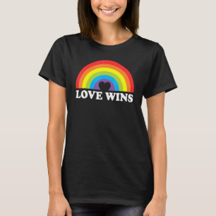 愛が勝つLGBTQゲイプライドレインボーレズビアンAlly Com Tシャツ