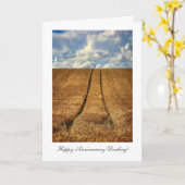 愛が去った小麦畑 幸せな記念日 愛しい人 カード (黄色い花)