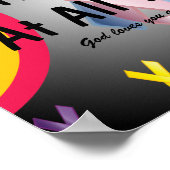 愛が友情のポスターを賞賛カスタマイズ- ポスター (角)