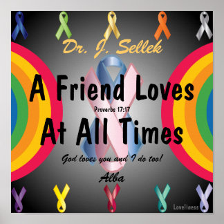 愛が友情のポスターを賞賛カスタマイズ- ポスター