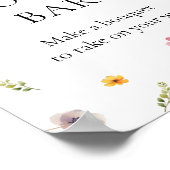 愛が咲いているブライダルシャワー花バー ポスター (角)