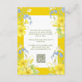 愛が咲いている春の結婚式詳細QR エンクロージャーカード (裏面)