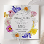 愛が咲いている春フローラブライダルシャワー 招待状