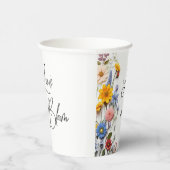 愛が咲き誇る春の花嫁シャワー 紙コップ (右)