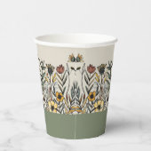 愛が咲き誇る - ボヘミアンフラワーのブライダルシャワー 紙コップ (右)