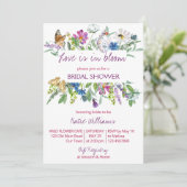 愛が咲き誇る！野生の花のブライダルシャワー 招待状 (スタンド正面)