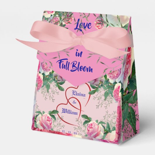 愛が咲く結婚式の日 フェイバーボックス (正面サイド)