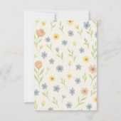 愛が咲く花のブライダルシャワー 招待状 (裏面)