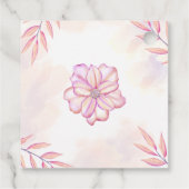 愛が咲く ウォーターカラー フラワーブライダルシャワー フェイバータグ (裏面)