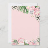 愛が咲く ゴールドアーチ ピンクプロテア ブライダルシャワー 招待状 (裏面)