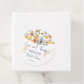 愛が咲く ダスティーブルーの花 ブライダルシャワー フェイバータグ (インサイチュ)