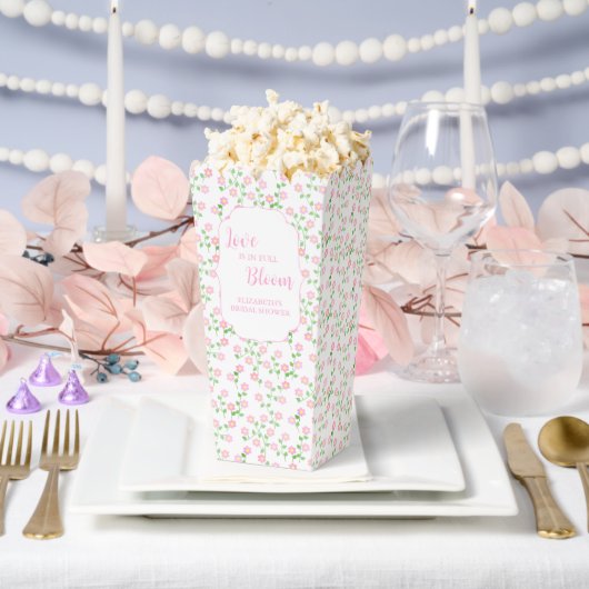 愛が咲く ピンクの花のブライダルシャワー フェイバーボックス (ウェディング)