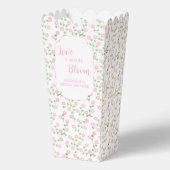 愛が咲く ピンクの花のブライダルシャワー フェイバーボックス (正面)