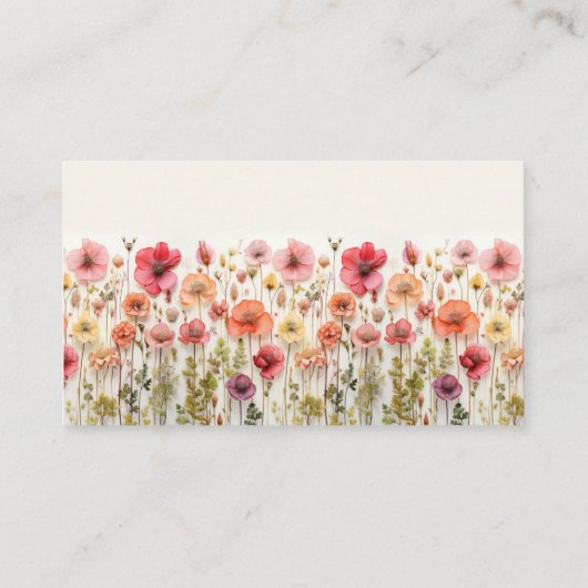 愛が咲く ブライダルシャワー ギフトレジストリーカード エンクロージャーカード (裏面)