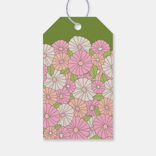 愛が咲く - ボヘミアンフラワー ブライダルシャワー ギフトタグ (裏面)