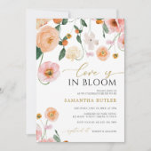 愛が咲く ポピーの花 ブライダルシャワー 招待状 (正面)