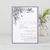 愛が咲く ラベンダーの優しい水彩花 招待状 (スタンド正面)