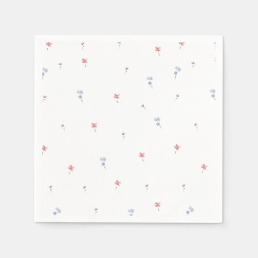 愛が咲く ワイルドフラワーのナプキン スタンダードカクテルナプキン (正面)