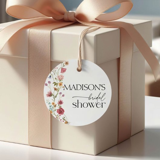 愛が咲く ワイルドフラワーのブライダルシャワー フェイバータグ