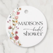 愛が咲く ワイルドフラワーのブライダルシャワー フェイバータグ (正面)