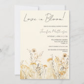 愛が咲く ワイルドフラワーのブライダルシャワー 招待状 (正面)