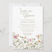 愛が咲く ワイルドフラワーのブライダルシャワー 招待状 (正面)