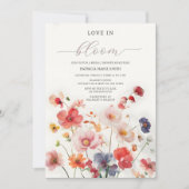愛が咲く ワイルドフラワーズ ブライダルシャワー 招待状 (正面)