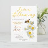 愛が咲く ワイルドフラワー デイジー ブライダルシャワー 招待状 (スタンド正面)