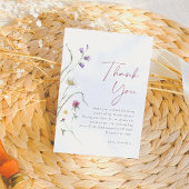 「愛が咲く」水彩花のウェディングシャワーの感謝カード サンキューカード