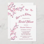 愛が咲く | QRコード レジストリ ブライダルシャワー 招待状 (正面/裏面)