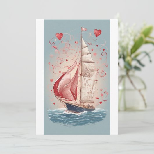 愛が地平線に：バレンタインデーの帆船クルーズ シーズンカード (スタンド正面)