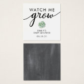 愛が多肉植物のラベルを成長させる赤ちゃんシャワー (正面&裏面)