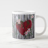 愛が大きなマグカップに成長する場所 ジャンボコーヒーマグカップ (右)