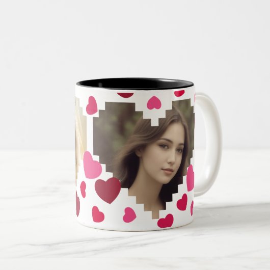 愛が尽のまわりにきる ツートーンマグカップ (正面右)